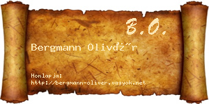 Bergmann Olivér névjegykártya